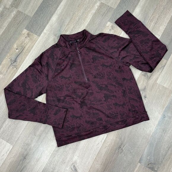 Spyder Active Half Zip Mock Neck Pullover Top Plum Purple Medium - Picture 15 of 15